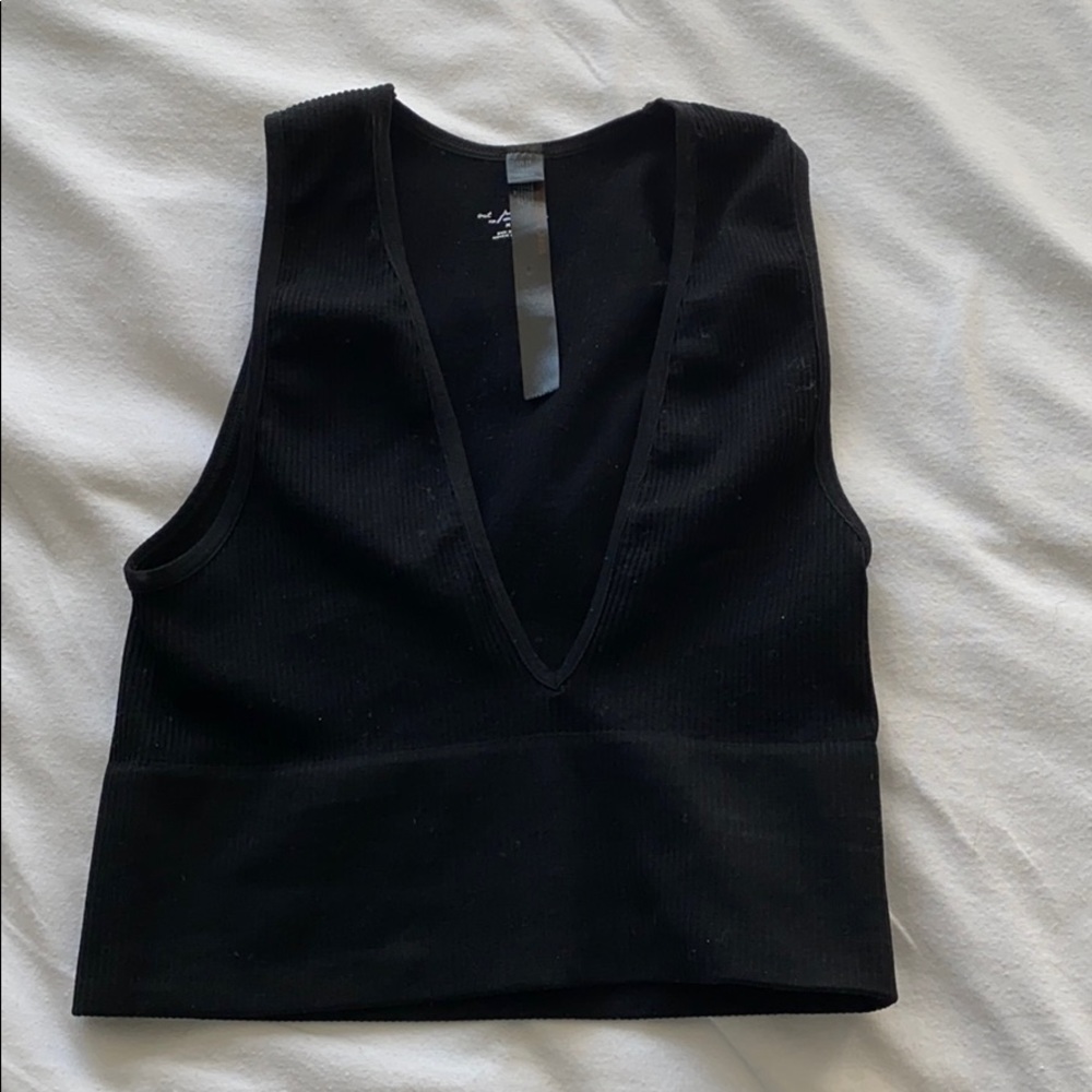 Urban Outfitters Deep V-neck Crop Top